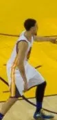 Query image: a tight crop of a Golden State Warriors player in a white #30 jersey.
